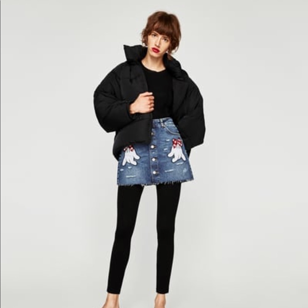 Denim mini skirt